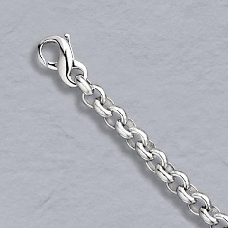 7.25-Inch 14K White Gold Heavy Rolo 5.5mm Bracelet