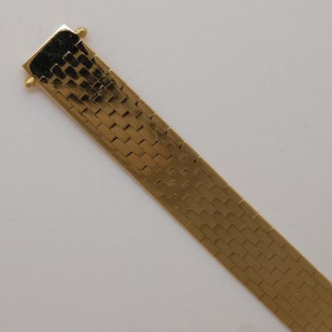 7-Inch 14K Yellow Gold Brick Omega 11.0mm Bracelet