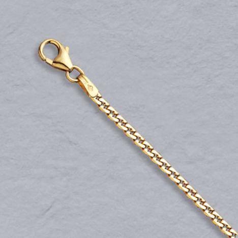 7-Inch 14K Yellow Gold Virola 2.2mm Bracelet