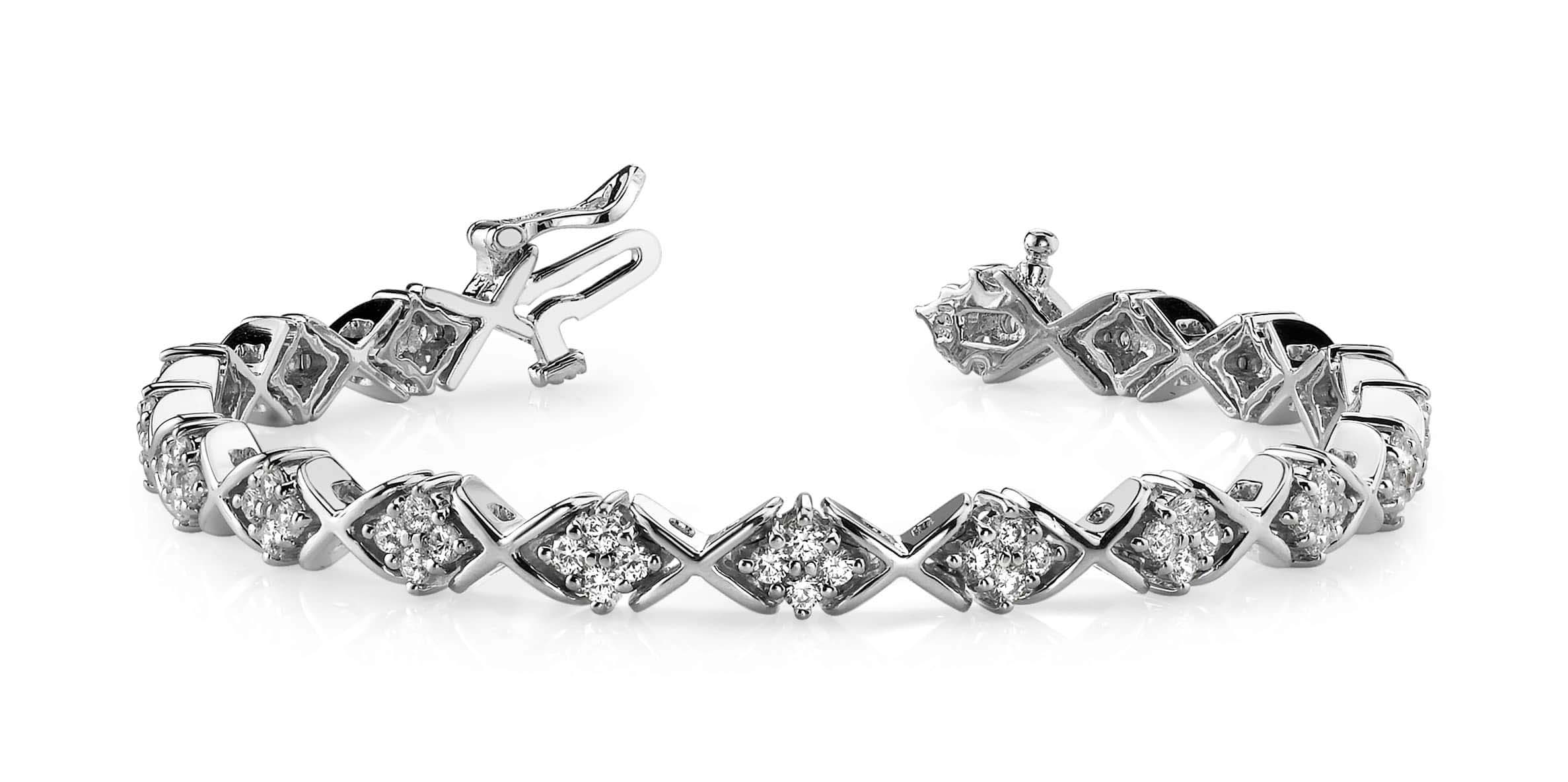 X-Pattern Diamond Bracelet 2.16 Carat Total Weight