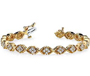 X-Pattern Diamond Bracelet 2.16 Carat Total Weight