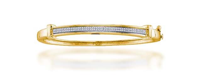 Diamond Micro Pave Bangle Bracelet 1/3 Carat Total Weight