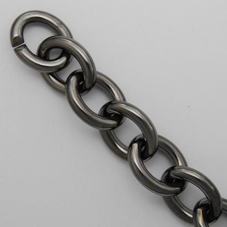 9-Inch Sterling Silver Prestige Link 21.0mm, Ruthenium