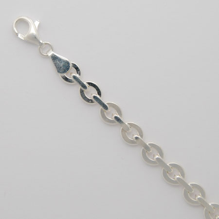 7-Inch Sterling Silver Small Flat Link Bracelet