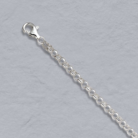 7-Inch Sterling Silver Rolo Anklet 4.0mm