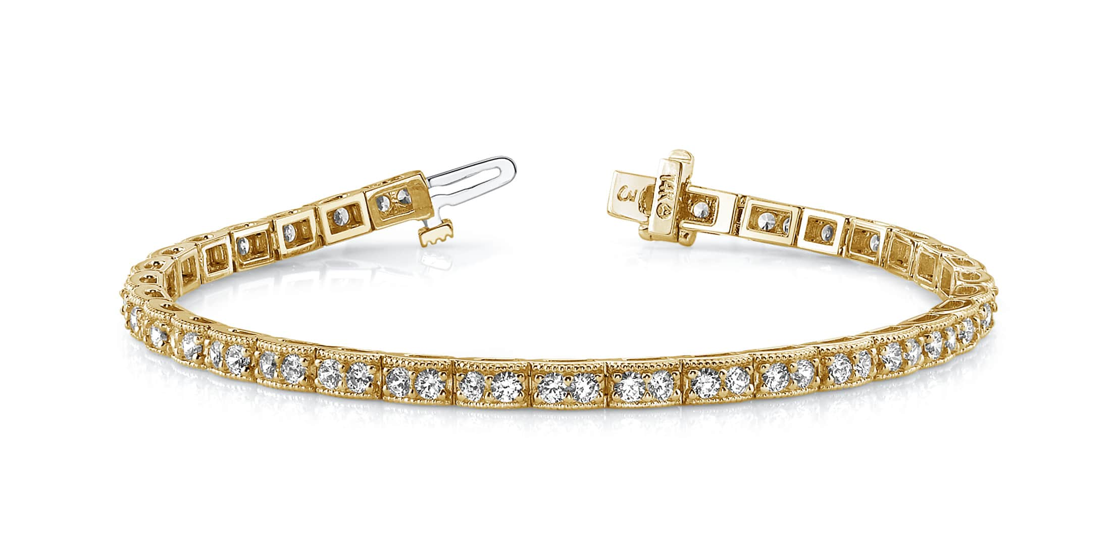 Vintage Double Diamond Box Bracelet [SB876] | USA Jewels