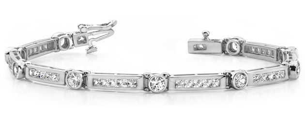 Classic Channel Frame Bracelet 3.05 Carat Total Weight