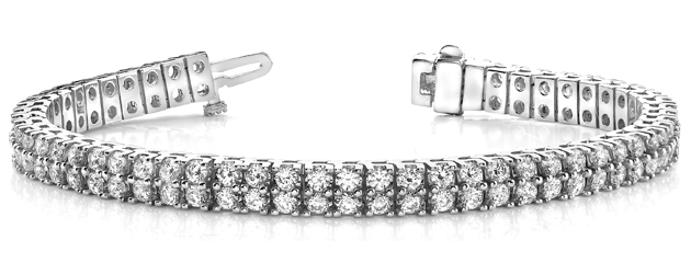 Timeless Two-Row Diamond Bracelet 4.08 Carat Total Weight