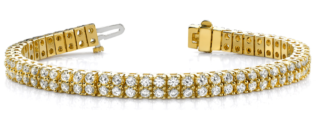 Two-Row Diamond Bracelet [SB977] | USA Jewels