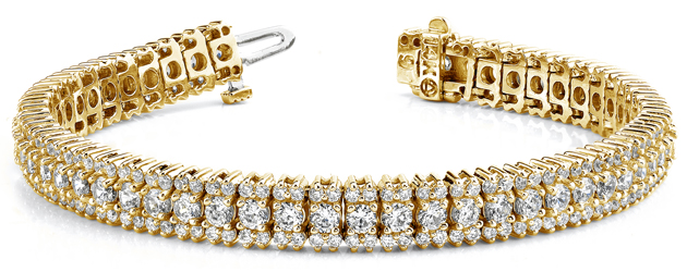 Flashy Prong Set Diamond Bracelet 3.45 Carat Total Weight