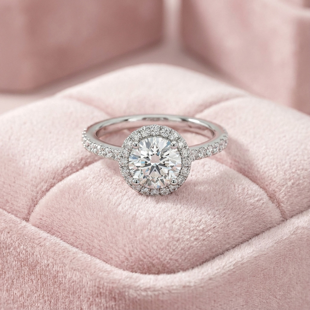 Diamond Halo Rings