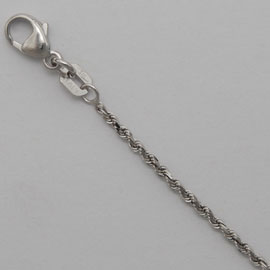 14K White Gold Rope Chains