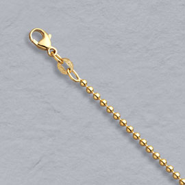 14K Yellow Gold Bead Chains