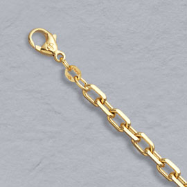 14K Yellow Gold Diamond Cut Cable Chains