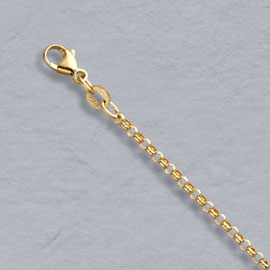 14K Yellow Gold Rolo Chains