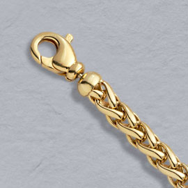 14K Yellow Gold Wheat Chains