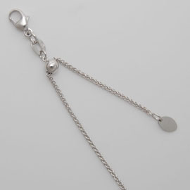 18K White Gold Adjustable Chains