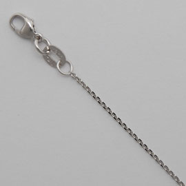 18K White Gold Diamond Cut Cable Chains
