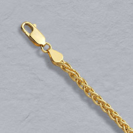 18K Yellow Gold Wheat Chains
