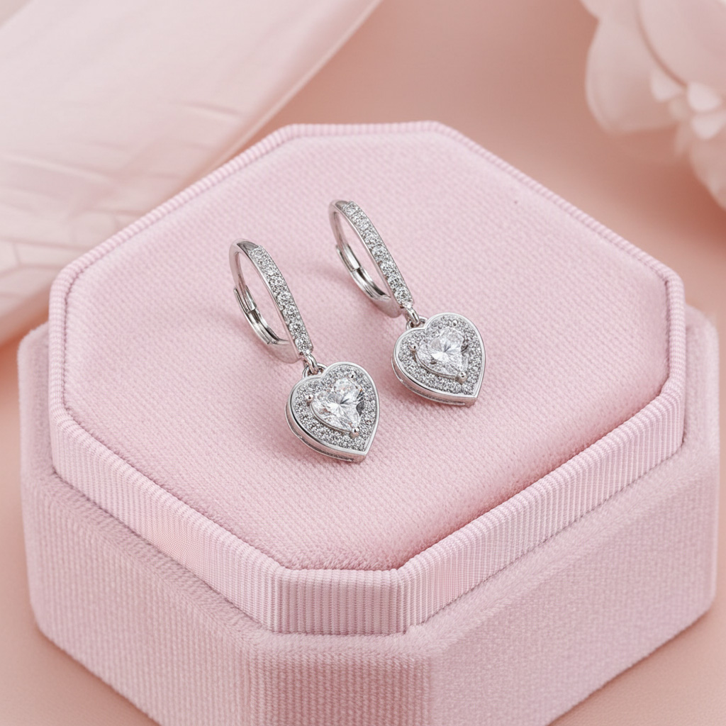 Diamond Halo Earrings