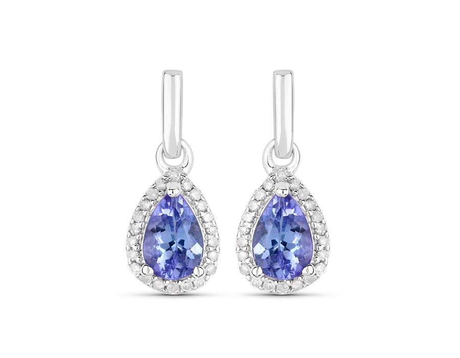 Sterling Silver Tanzanite Earrings