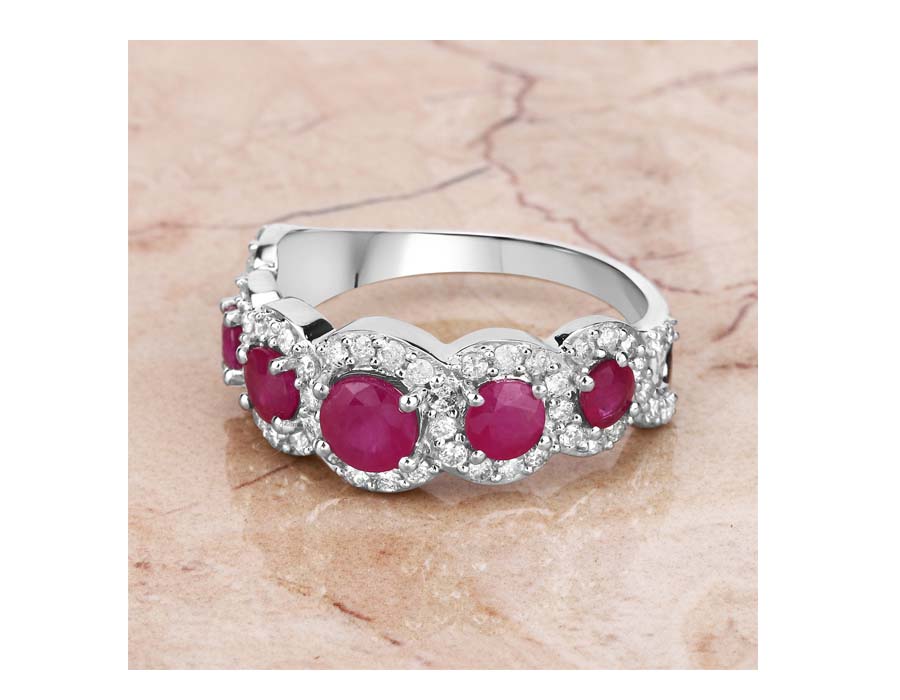 Sterling Silver Ruby Rings