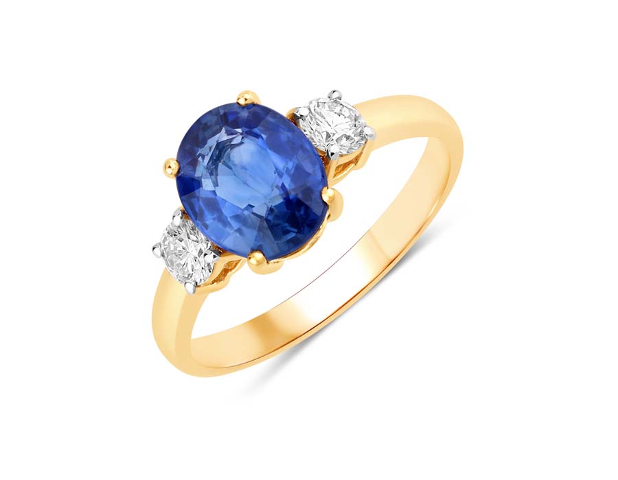 Sterling Silver Blue Sapphire Rings