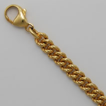 14K Yellow Gold Curb Twist Chain 5.2mm