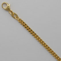 14K Yellow Gold Diamond Cut Curb Chain 2.8mm