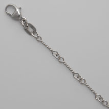 14K White Gold Twist Chain 2.8mm