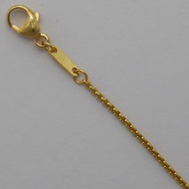 14K Yellow Gold Round Box Chain 1.2mm