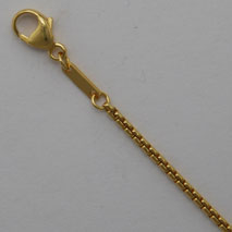 14K Yellow Gold Round Box Chain 1.6mm