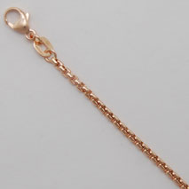 14K Rose Gold Round Box 2.0mm Chain