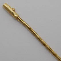 14K Yellow Gold Boa Snake 2.4mm, Crocodile Clasp