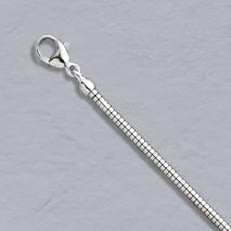 14K White Gold Boa Snake Chain 2.4mm