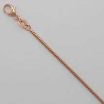 14K Rose Gold Round Snake 1.4mm Chain