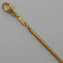 14K Yellow Gold Round Snake 1.6mm Chain