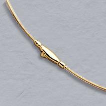 14K Yellow/White Gold 5 Wire Choker Chain, Crocodile Clasp (3 yellow / 2 white)