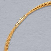 14K Yellow Gold 20 Wire Choker, Crocodile Clasp