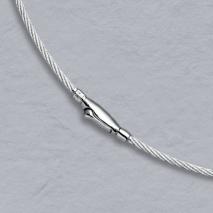 14K White Gold Cablewire 1.5mm, Crocodile Clasp