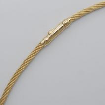 14K Yellow Gold Cablewire 3.0mm, Crocodile Clasp
