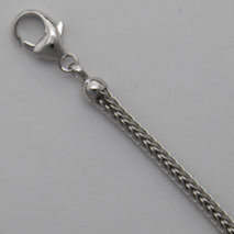 14K White Gold Foxtailmesh  Chain 2.5mm