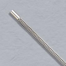 14K White Gold Foxtailmesh 3.1mm, Bayonet Clasp