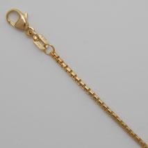 14K Yellow Gold Round Box Chain 1.0mm