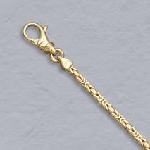 14K Yellow Gold Square Byzantine Chain 2.0mm