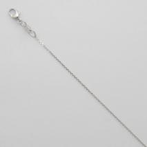 14K White Gold Diamond Cut Cable Chain 0.8mm