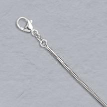 14K White Gold Round Snake Chain 1.6mm