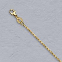 14K Yellow Gold Diamond Cut Rope 1.0mm