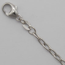 14K White Gold Open Long Cable 2.9mm Chain