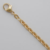 14K Yellow Gold Round Cable Chain 4.1mm